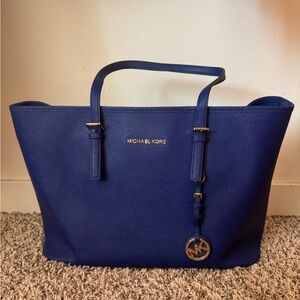 Michael Kors Navy Blue Tote Bag